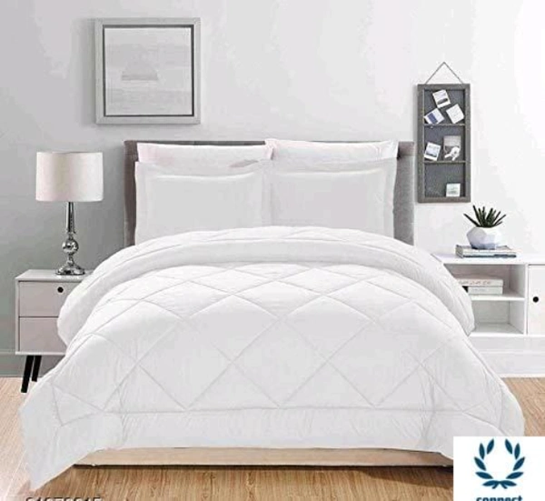 AIesm 200 GSM Microfibre Comforter Double Bed for Winter | Luxurious Quilt Blanket Double Bed | Soft Microfiber Qulits AC Comforters | Size 100X90 Inch - Free Size, White, Cotton, Pack of1